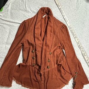 Free People Women's Copper Blazer with Button Accents